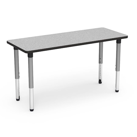 Virco 60 in. W, 24 in. L, 24-32 in. H, Grey Nebula Top / Black Edge 502460ADJ